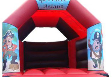 Pirate Bouncy Castle Hire - Red & Black 11ft x 15ft Bouncy Castle