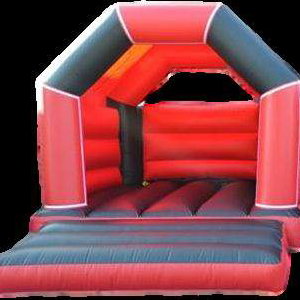 Plain Red & Black Bouncy Castle Hire - Red & Black 11ft x 15ft Bouncy Castle