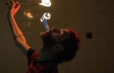 Fire Eat @ Theatre Delicatessen. Photo Credit Kevin Pawsey