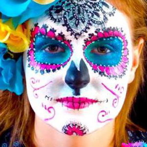 Sugar Skull Face Painting for Adults by Glitter-Arty Face Painting, Bedford