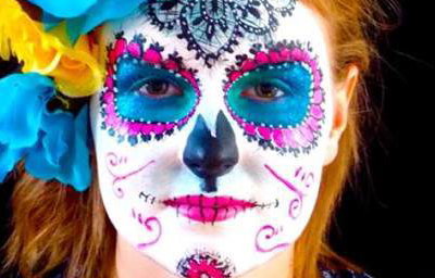 Sugar Skull Face Painting for Adults by Glitter-Arty Face Painting, Bedford