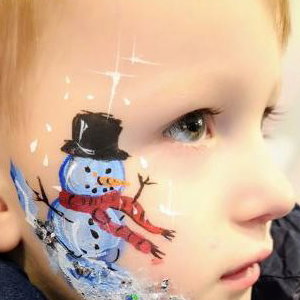 Boys Face Painting - Snowman Face Paint