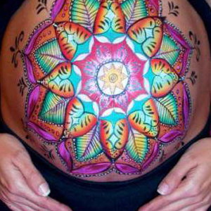 Pregnant Belly / Bump Art by Glitter-Arty Face Painting, Bedford