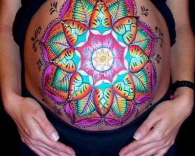 Pregnant Belly / Bump Art by Glitter-Arty Face Painting, Bedford