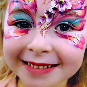 Butterfly face paint by Glitter-Arty Face painting