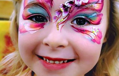 Butterfly face paint by Glitter-Arty Face painting