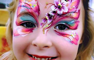 Butterfly face paint by Glitter-Arty Face painting