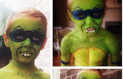 Ninja turtle body paint 