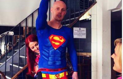 Superman Body Paint