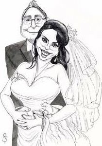 Caricature for Wedding Guests to Sign!