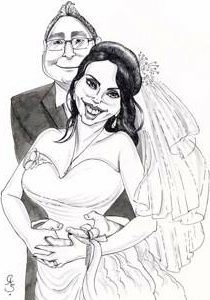 Caricature for Wedding Guests to Sign!