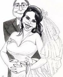 Caricature for Wedding Guests to Sign!