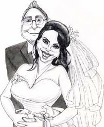 Caricature for Wedding Guests to Sign!
