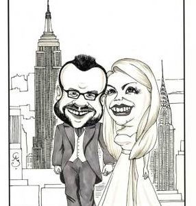 Caricature for Wedding Guests to Sign!