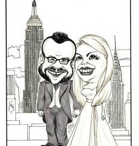 Caricature for Wedding Guests to Sign!