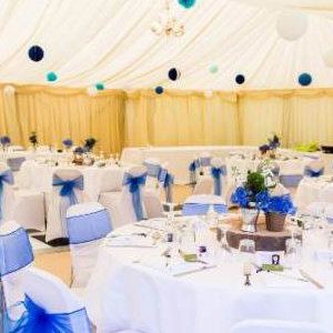 Wedding marquee interior
