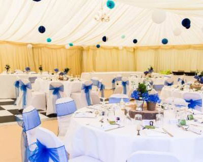 Wedding marquee interior