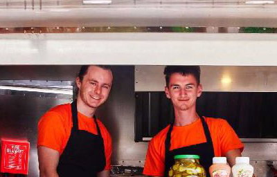 lads in trailer