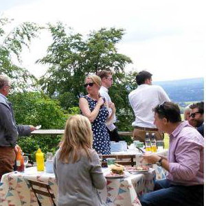 Baptism Party for 80 people overlooking the Weald of Kent