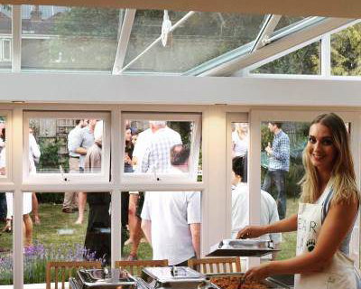 Buffet for garden party