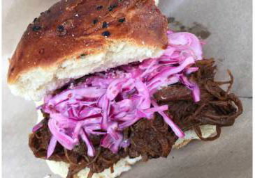 Beef Brisket in a HomeMade Bun with Home Made Coleslaw