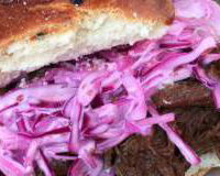 Beef Brisket in a HomeMade Bun with Home Made Coleslaw