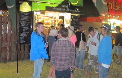 Glasto lit up
