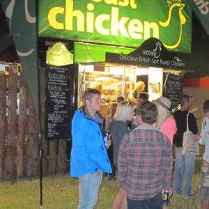 Glasto lit up