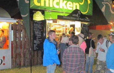 Glasto lit up