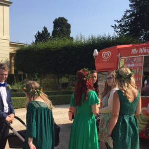 Treats UK - Mr Whippy Ice-Cream van services attending a wedding