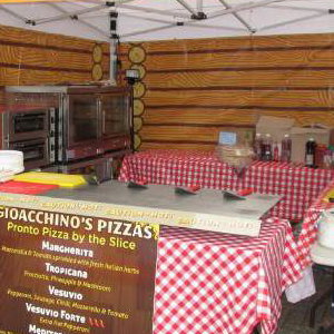 Pizzas' marquee set-up