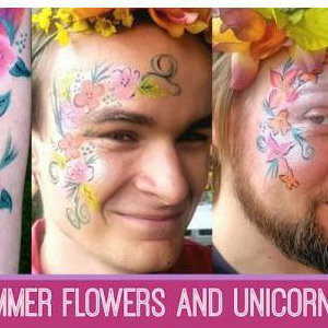 Flowers and unicorns by Artycat Faces
