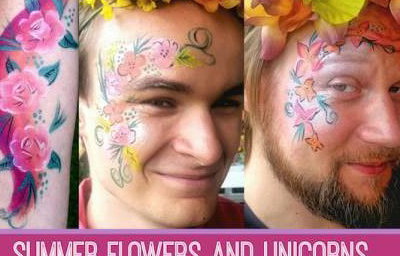 Flowers and unicorns by Artycat Faces