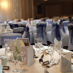 Chilston Park Hotel Venue Decor - Starlight Backdrop, Chair covers & Swagging