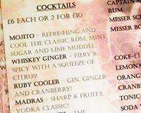 Sample menu