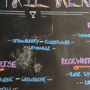 Sample mocktail menu