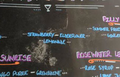 Sample mocktail menu