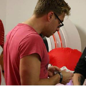 performing to russell howard