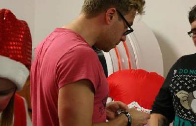 performing to russell howard