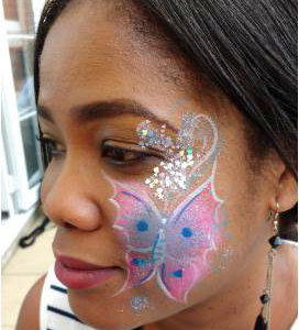 Sequin cheek butterfly
