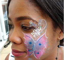 Sequin cheek butterfly