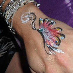 Butterfly hand art