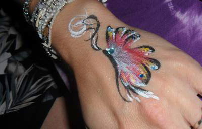 Butterfly hand art