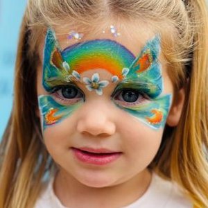 Rainbow butterfly . Faces by Sandra