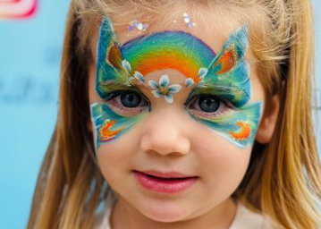 Rainbow butterfly . Faces by Sandra