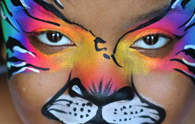facepaint rainbow tiger