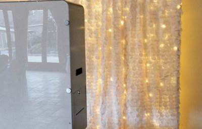 Back lit backdrop for ambient lighting at a special event