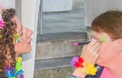 Face painting at charity events
