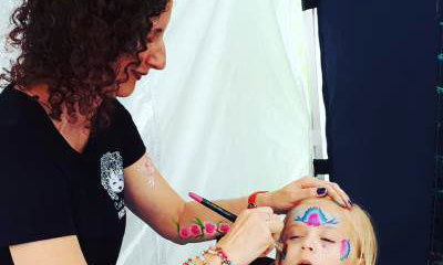 Curly Cloud Face Painting
