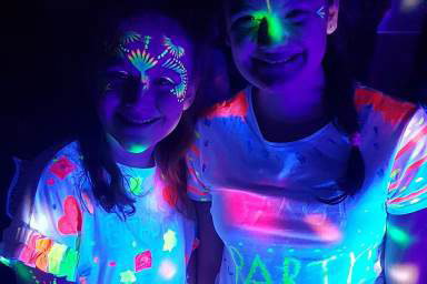 UV face painting is always a hit!
